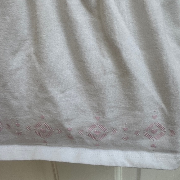 Jumping Beans 12M Girls White and Pink Geometric Patterned Tank Top Blouse - Picture 3 of 6